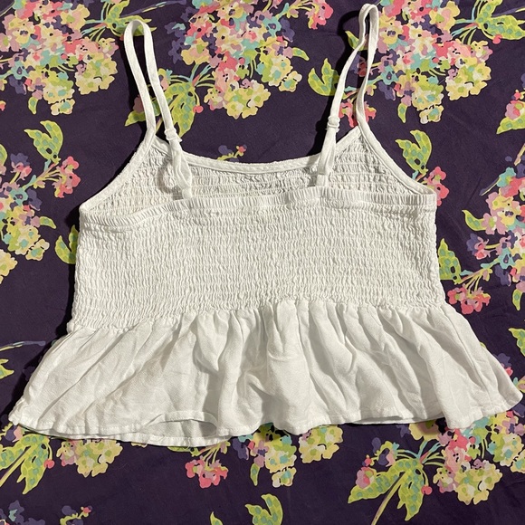 LA HEARTS | PacSun Cute Smocked Crop Top Tank Shirt Beachy Summer Size Small EUC - Picture 10 of 15
